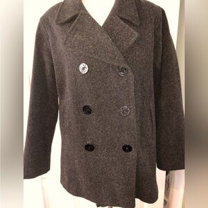 J Percy wool Gray Peacoat